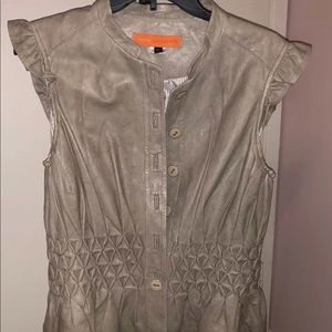 CYNTHIA STEFFE 100% LAMB LEATHER VEST SIZE 10